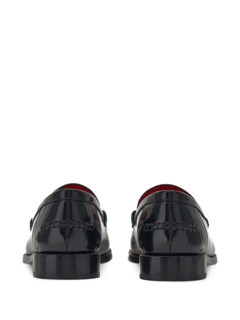 Ferragamo debossed-logo leather loafers - Black