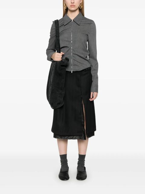 OUR LEGACY Slim Zip shirt - Grey