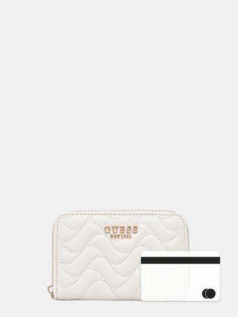 Guess portfel MELISANDRA damski kolor beżowy SWQG96 53140