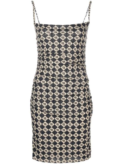 Nanushka monogram-print minidress - Neutrals - zdjęcie produktu nr 1