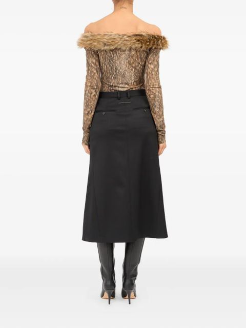 MM6 Maison Margiela virgin wool-blend skirt - Black