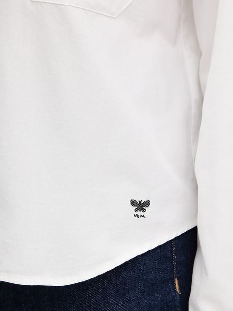 Weekend Max Mara koszula bawełniana NUORO damska kolor biały relaxed z kołnierzykiem klasycznym 2525116111600