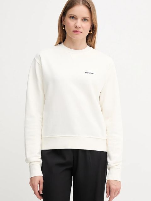 Barbour bluza bawełniana damska kolor beżowy gładka LOL0623 - zdjęcie produktu nr 1