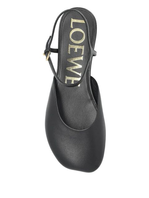 LOEWE ankle-strap leather trainers - Black