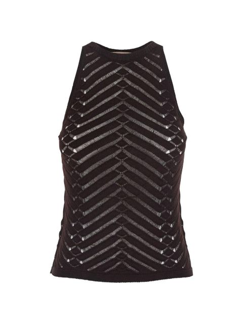 TWINSET open-work tank top - Brown - zdjęcie produktu nr 1