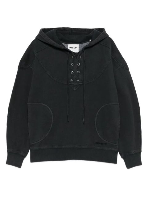 MARANT ÉTOILE lace-up hoodie - Black - zdjęcie produktu nr 1