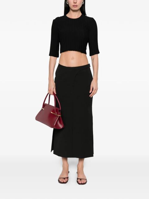 Sportmax SPSVelo slit midi skirt - Black - zdjęcie produktu nr 2