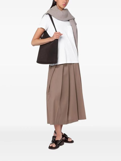 Max Mara logo-embroidered T-shirt - White