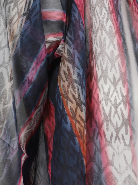 Missoni multicoloured pattern scarf - Blue