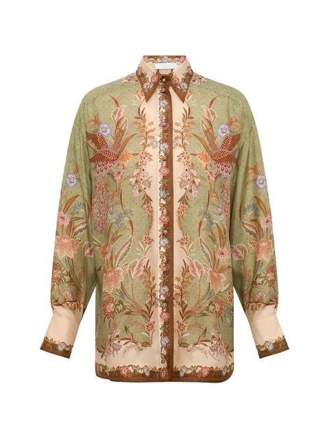 ZIMMERMANN Indra floral-print shirt - Green - zdjęcie produktu nr 1