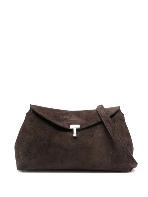 TOTEME T-lock suede clutch - Brown - zdjęcie produktu nr 1