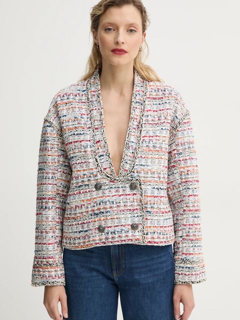 MUNTHE marynarka FLINT kolor biały dwurzędowa wzorzysta 251152825102 - zdjęcie produktu nr 1