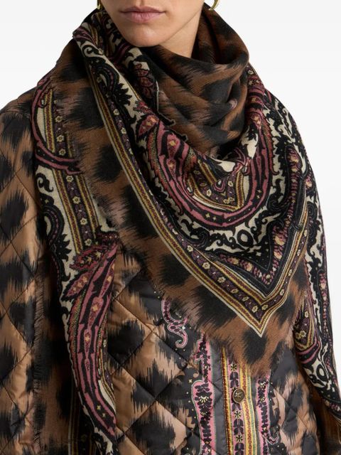 ETRO cashmere-blend scarf - Brown
