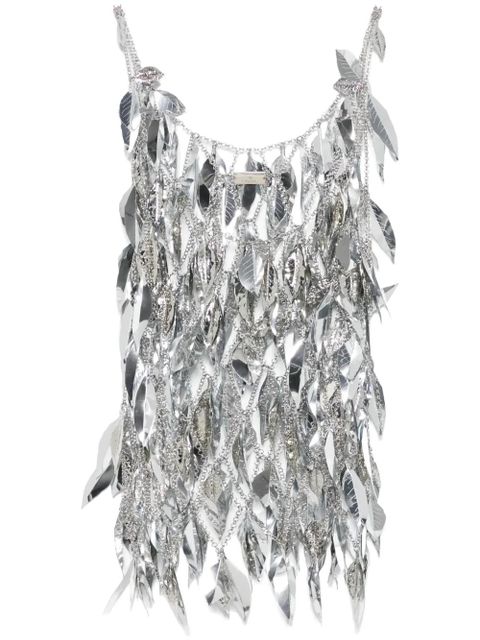 Rabanne chainmail scoop-neck top - Silver - zdjęcie produktu nr 1