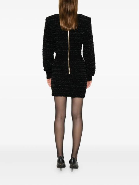 Balmain pockets button knit tweed dress - Black - zdjęcie produktu nr 2