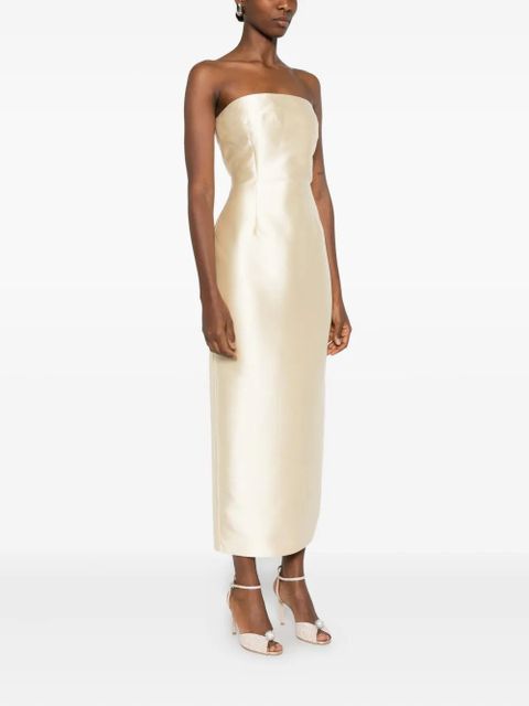 Solace London The Renee strapless midi dress - Neutrals