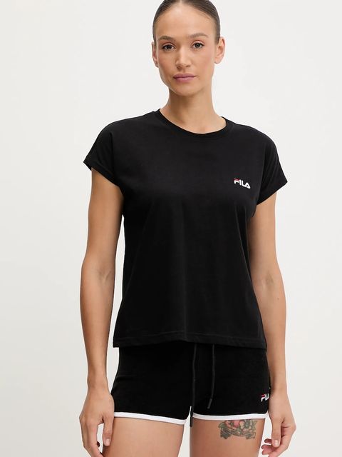 Fila piżama damska kolor czarny bawełniana FPS4198 - zdjęcie produktu nr 1
