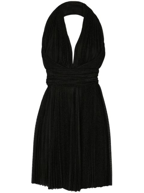 Dolce & Gabbana plissé halterneck minidress - Black - zdjęcie produktu nr 1