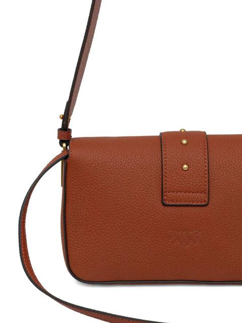 PINKO Love leather cross body bag - Orange