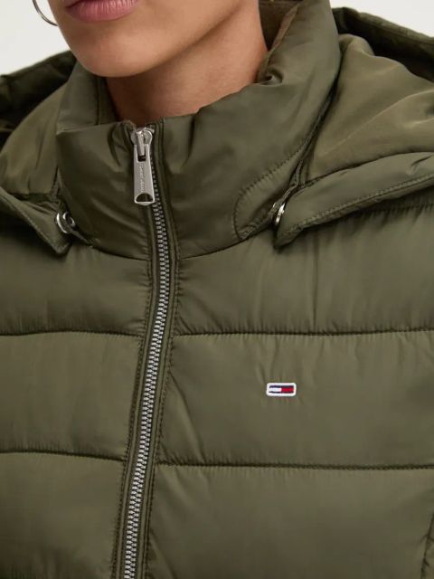 Tommy Jeans kurtka damska kolor zielony zimowa DW0DW18311