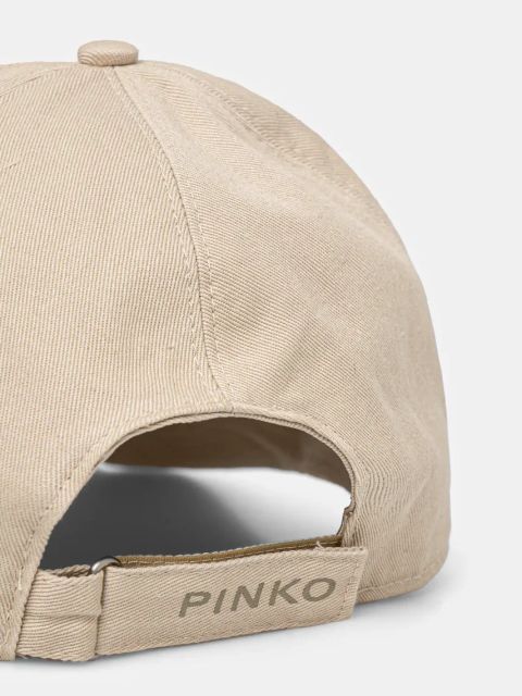 Pinko czapka z daszkiem kolor beżowy z aplikacją 100621 A25N