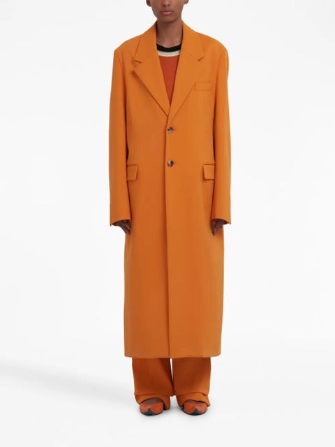 Marni single-breasted long coat - Orange - zdjęcie produktu nr 2