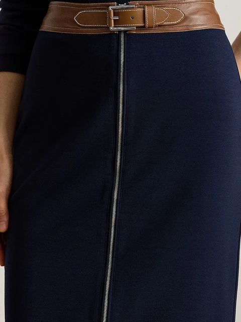 Lauren Ralph Lauren spódnica kolor granatowy midi ołówkowa 200980024