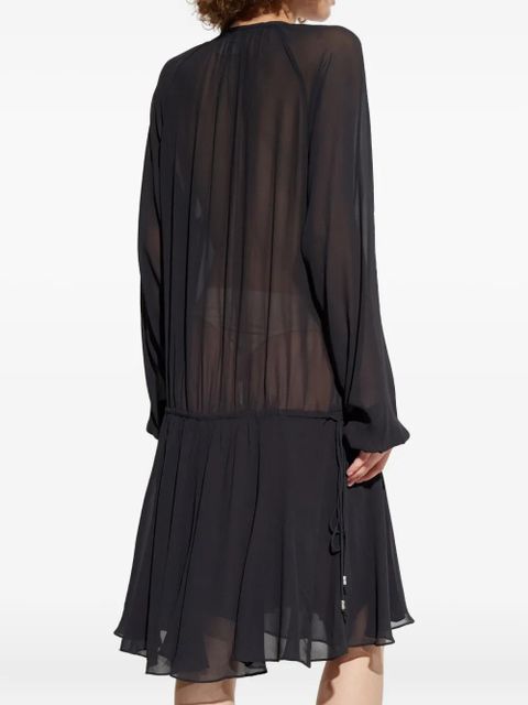 MARANT ÉTOILE drawstring tiered dress - Black - zdjęcie produktu nr 2