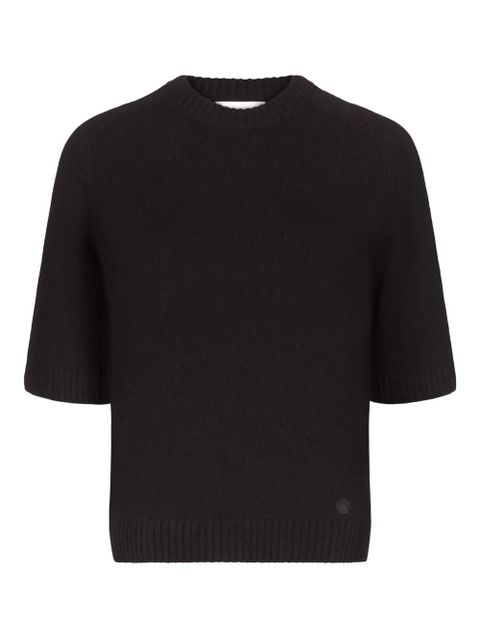 LouLou de Saison Dara short-sleeve ribbed sweater - Black - zdjęcie produktu nr 1