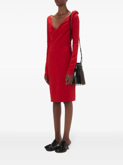 JW Anderson V-neck midi dress - Red - zdjęcie produktu nr 2