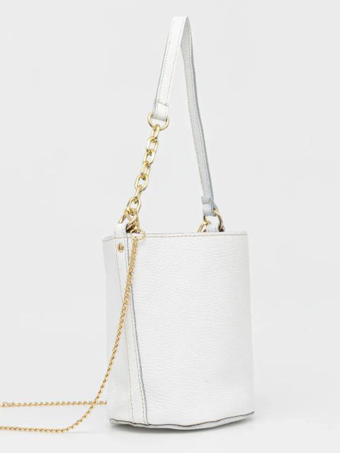 Answear.LAB torebka skórzana kolor biały