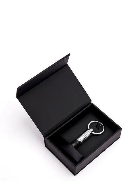 BOSS brelok do kluczy Pure Iconic Black kolor czarny