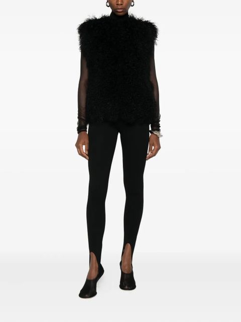 Yves Salomon sleeveless curly-fur vest - Black - zdjęcie produktu nr 2