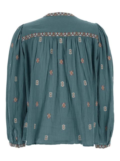 Ba&Sh Daphne embroidered button-up blouse - Blue - zdjęcie produktu nr 2