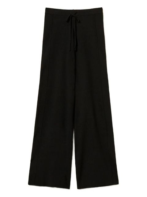 TWINSET drawstring side slits trousers - Black - zdjęcie produktu nr 1
