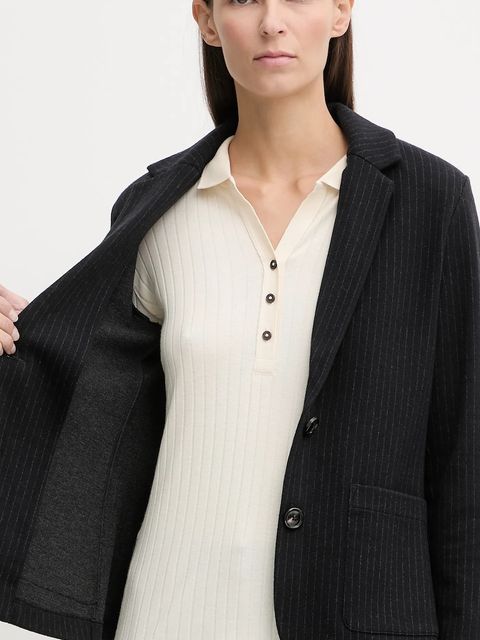 Marc O'Polo marynarka kolor granatowy jednorzędowa wzorzysta 600305058067