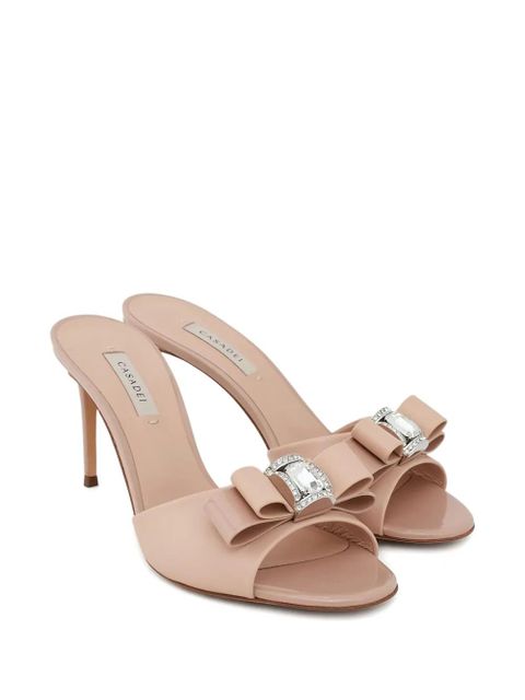 Casadei 85mm Julia crystal-detail slides - Neutrals