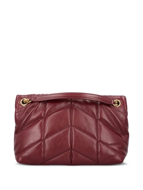 Saint Laurent small quilted puffer shoulder bag - Red