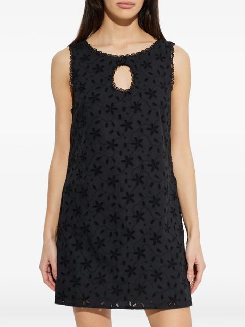 Posse floral-pattern sleeveless dress - Black