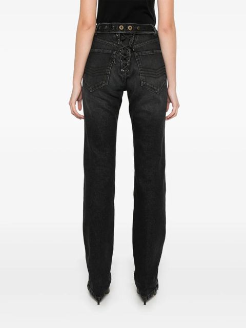 Jean Paul Gaultier lace-up jeans - Black