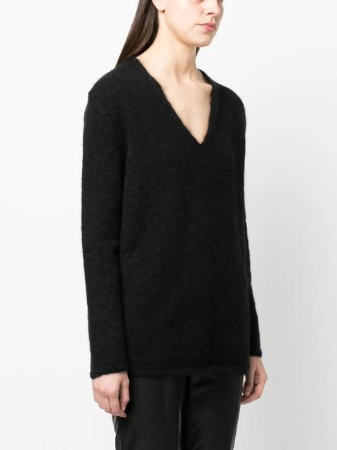 TOM FORD V-neck knitted jumper - Black - zdjęcie produktu nr 2