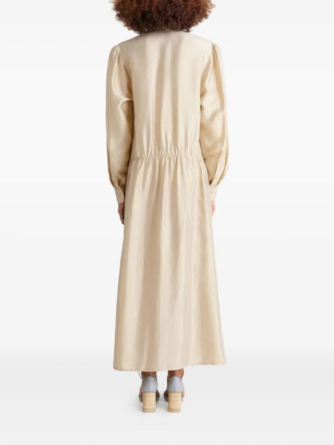 LEMAIRE gathered buttoned maxi dress - Neutrals