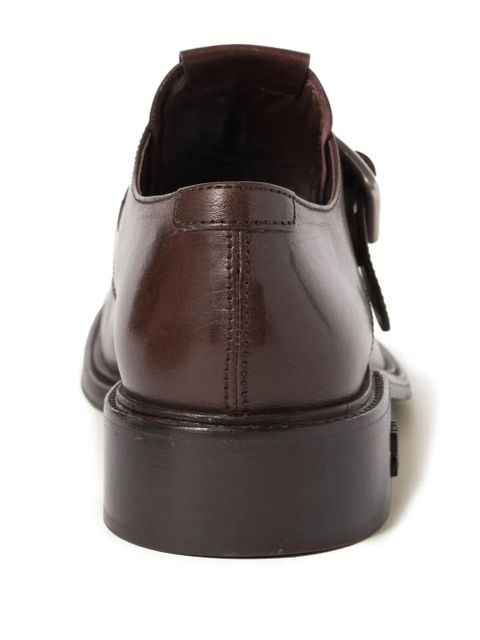 Miu Miu leather brogue shoes - Brown