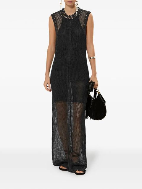 ISABEL MARANT Metaya crochet beaded midi dress - Black - zdjęcie produktu nr 2