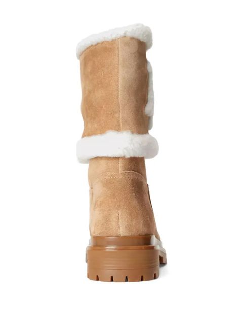 Lauren Ralph Lauren logo-lettering suede boots - Neutrals