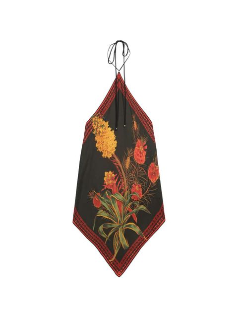 Blumarine floral twill top - Black - zdjęcie produktu nr 1