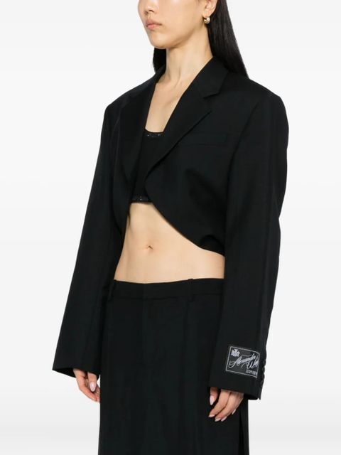 Alexander Wang logo-patch blazer - Black