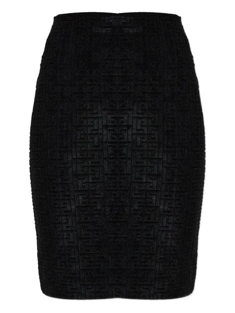 Balmain logo-pattern pencil skirt - Black - zdjęcie produktu nr 1