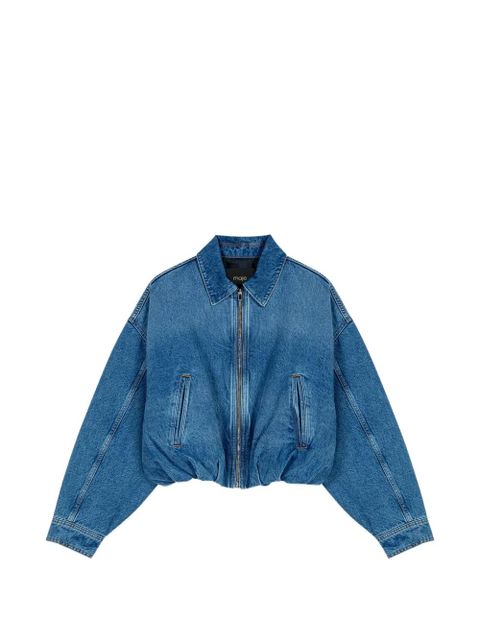 Maje zip-up denim jacket - Blue - zdjęcie produktu nr 1