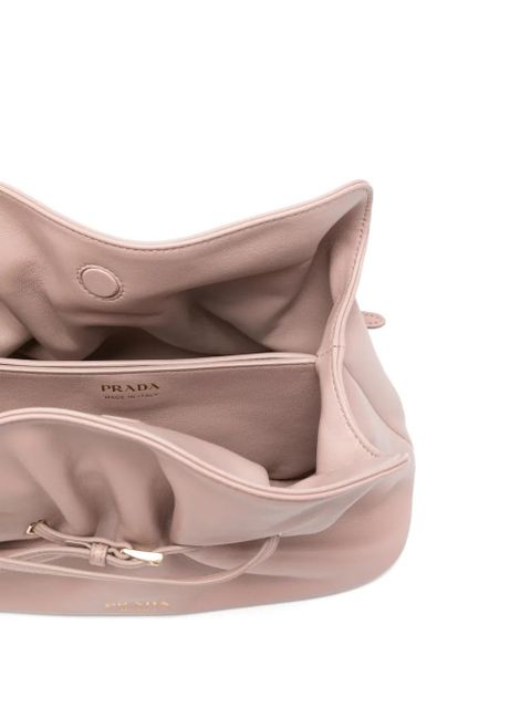 Prada gathered-detail buckled shoulder bag - Pink